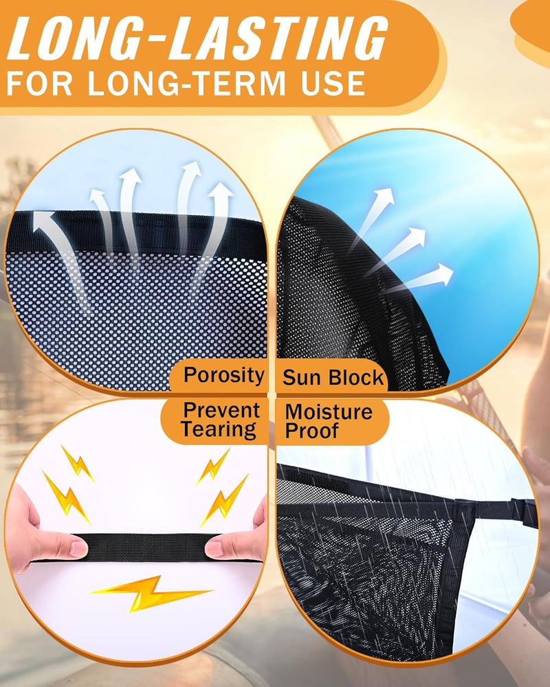 PLOZANO Boat Storage Bag with 3 Divisions, Adjustable Organizer, Mesh Tackle & Life Jacket Holder, Suspended Net for Leaning Post (24 INCH) - Image 4